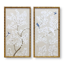 Load image into Gallery viewer, Set of 2 Neutral Beige Chinoiserie Panels
