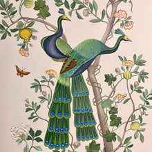 Load image into Gallery viewer, Set of 2 Peacock Chinoiserie Panels
