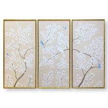 Load image into Gallery viewer, Set of 3 Pink Chinoiserie Panels
