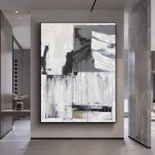 Load image into Gallery viewer, Gray and White Abstract Painting
