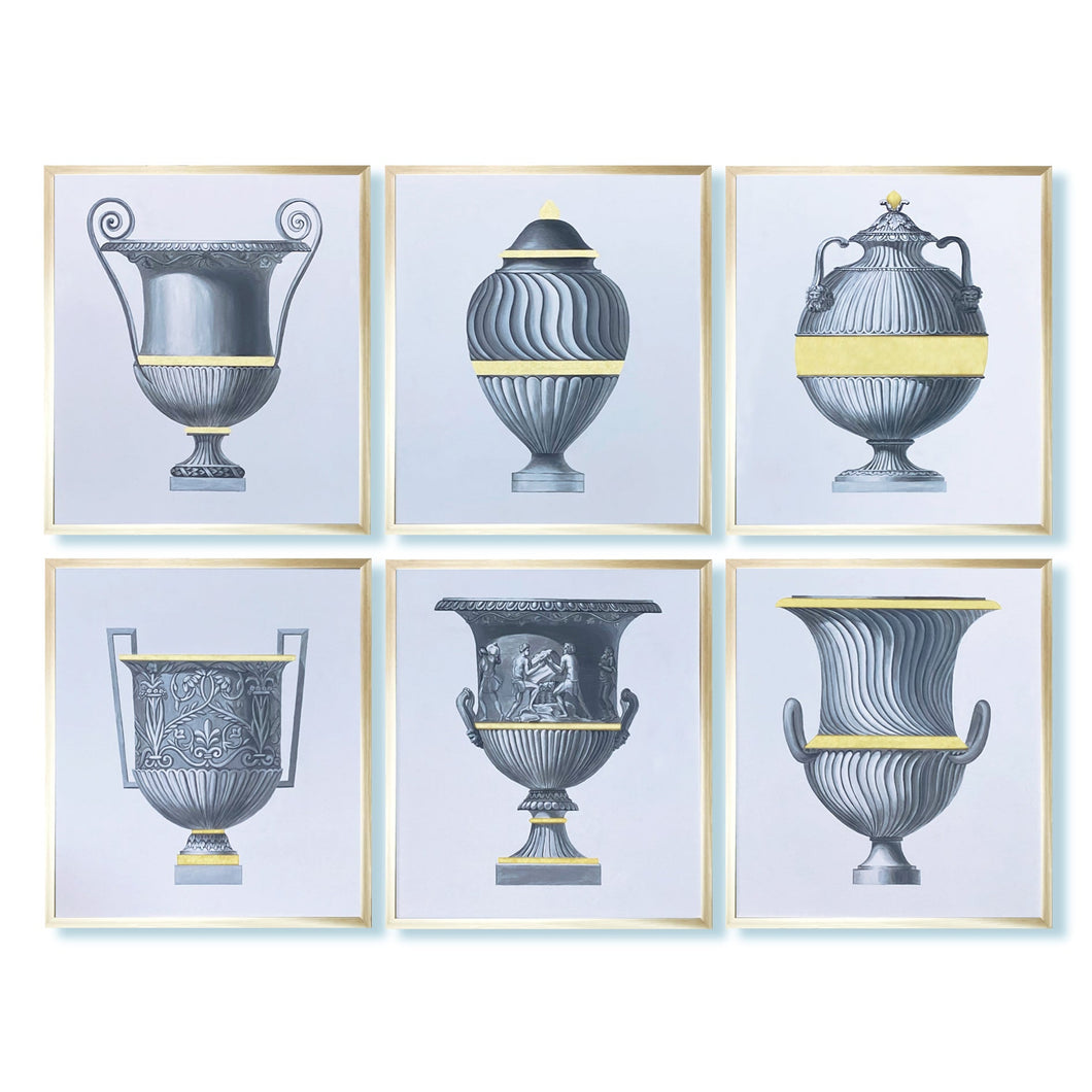 Set of 6 Roman Vases