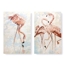 Load image into Gallery viewer, Set of 2 Flamingo Paintings
