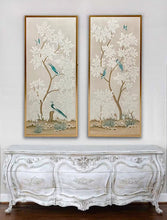 Load image into Gallery viewer, Set of 2 Silver Chinoiserie Panels
