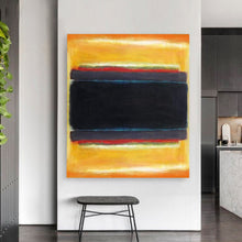 Load image into Gallery viewer, Yellow and Black Abstract Painting
