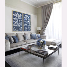 Load image into Gallery viewer, Set of 2 Dark Blue Chinoiserie Panels
