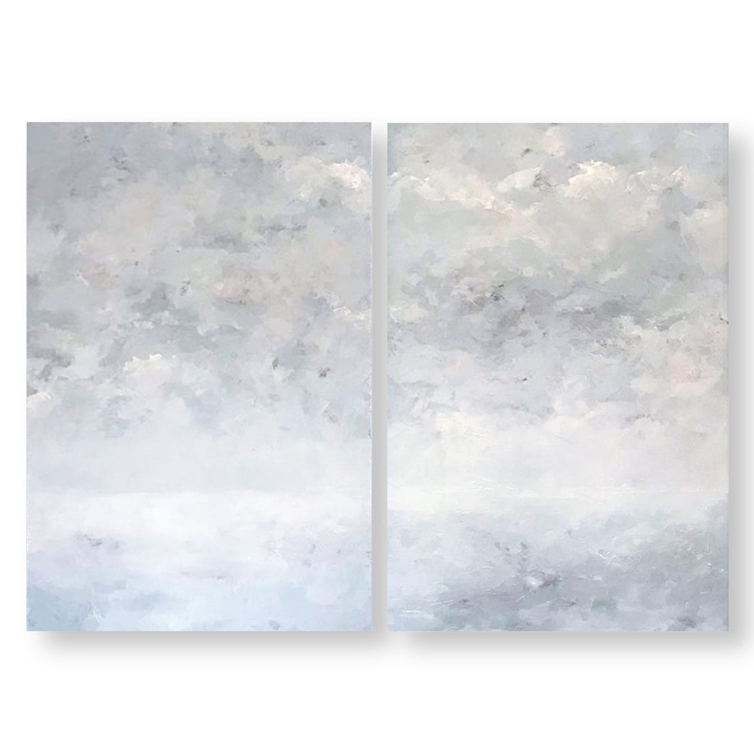 Set of 2 Sky Abstract Paintings