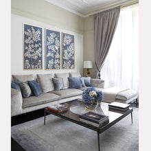 Load image into Gallery viewer, Set of 3 Dark Blue Chinoiserie Panels
