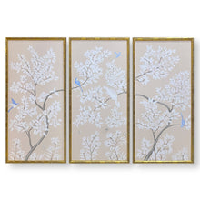 Load image into Gallery viewer, Set of 3 Pink Chinoiserie Panels
